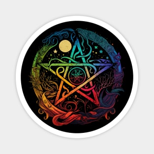 Elemental Wheel of Wicca Magnet